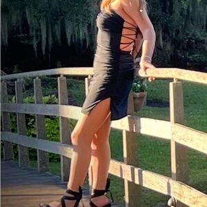 Chic Black Backless Dress